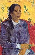 Woman with a Flower Paul Gauguin